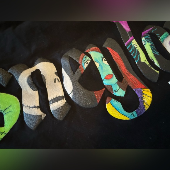 Custom Painted Disneyland Nightmare Before Christmas spirit jersey SZ M - Picture 4 of 9